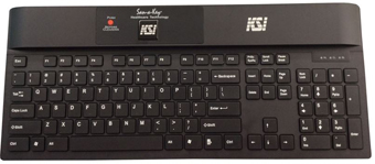 KSI KEYBOARDS, BLACK USB 104 KB W/ CLEANING BUTTON AND SEALED MATRIX